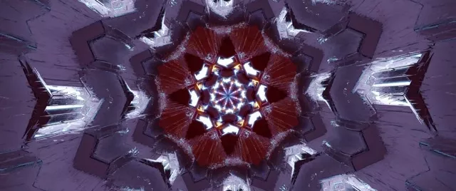 Neon Tunnel Pulsating Kaleidoscope 2.39:1 Cinemascope 60fps Screensaver VJ Loop