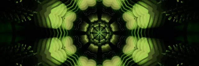 Neon Tunnel Pulsating Kaleidoscope Vortex 3:1 Triple Wide 60fps Screensaver VJ Loop