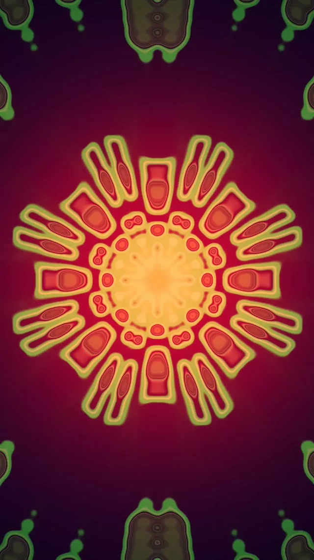 neon tunnel pulsating red bloom 9:16 reels 60fps vj animation screensaver