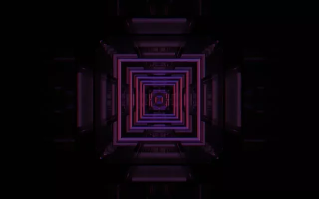 Neon Tunnel Pulsating Square Vortex 16:10 Macbook 60fps Screensaver