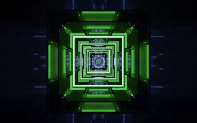 Neon Tunnel Pulsating Square Vortex 16:10 MacBook 60fps VJ Loop Screensaver