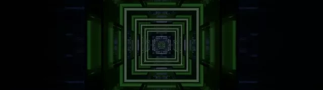 Neon Tunnel Pulsating Square Vortex 32:9 Ultrawide 60fps Screensaver VJ Loop