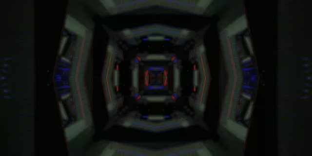 Neon Tunnel Pulsating Square Vortex VJ Loop 60fps 2:1 Screensaver