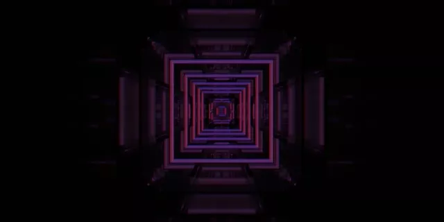 Neon Tunnel Pulsating Square Vortex VJ Loop 60fps 2:1 Screensaver