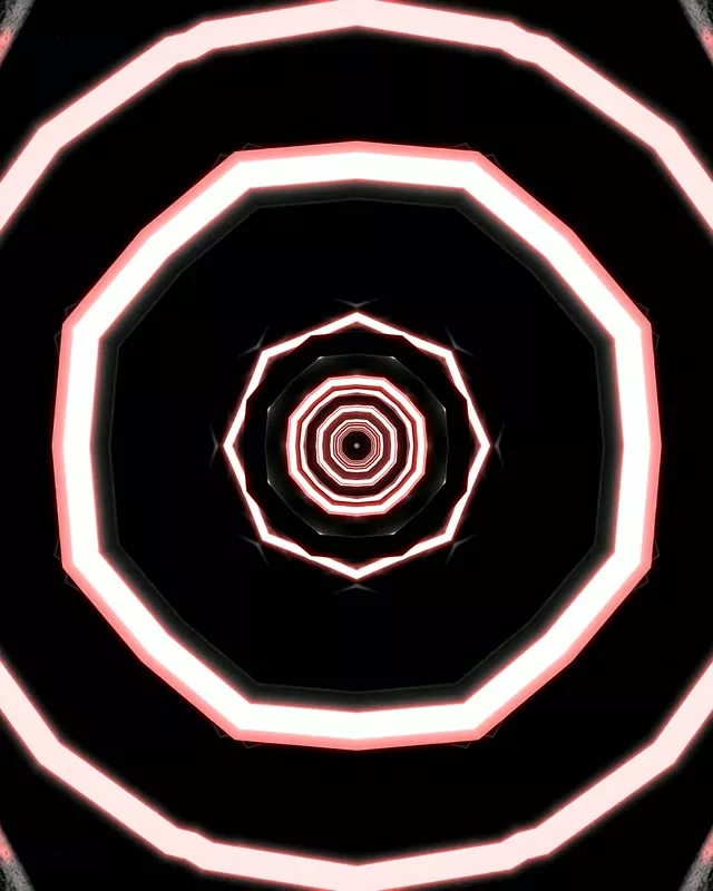 Neon Alagút Lüktető Dekagon Örvény Vj Loop 4:5 Instagram 60fps Képernyővédő