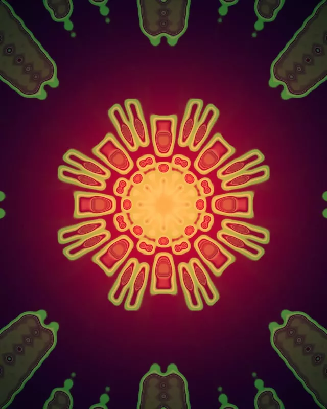 neon tunnel pulsing red geometry 4:5 instagram 60fps motion background screensaver