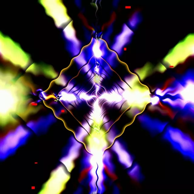 Neon Tunnel Lilla Blå Pauseskærm 60fps 1:1 Kvadrat VJ Loop