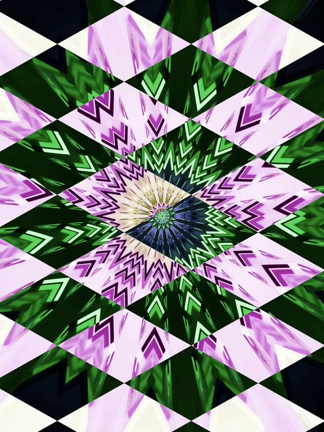 Neon Tunnel Purple Diamond Vortex VJ Loop 3:4 iPad 60fps Screensaver