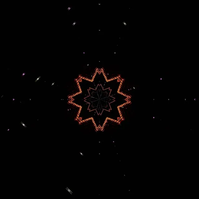 Neon Tunnel Stjärna Kaleidoskop VJ Loop 1:1 Fyrkant 60fps Skärmsläckare