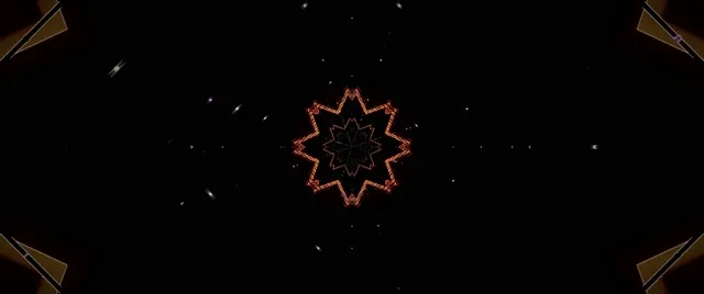 Neon Tunneli Kaleidoskooppi Tähti VJLoops 2.39:1 Cinemascope 60fps Näytönsäästäjä