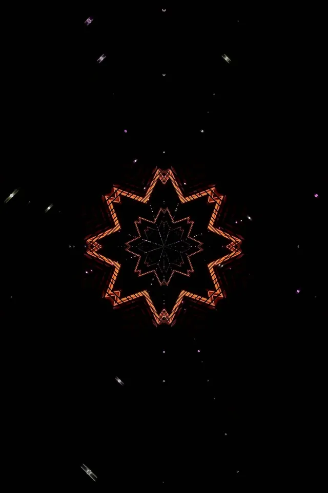 Neon Tunel Hviezda Kaleidoskop VjLoops 2:3 Foto Portrét 60fps Šetrič Obrazovky