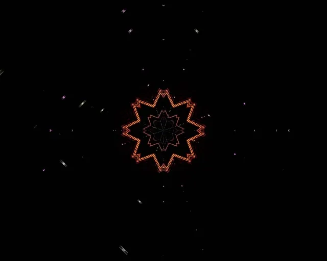 Túnel Neón Estrella Caleidoscopio VJ Loop 5:4 Industrial 60fps Salvapantallas