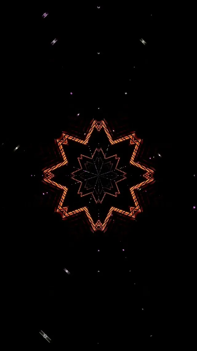 Neon Alagút Csillag Kalejdoszkóp Vj Loop 9:16 Reels 60fps Képernyővédő