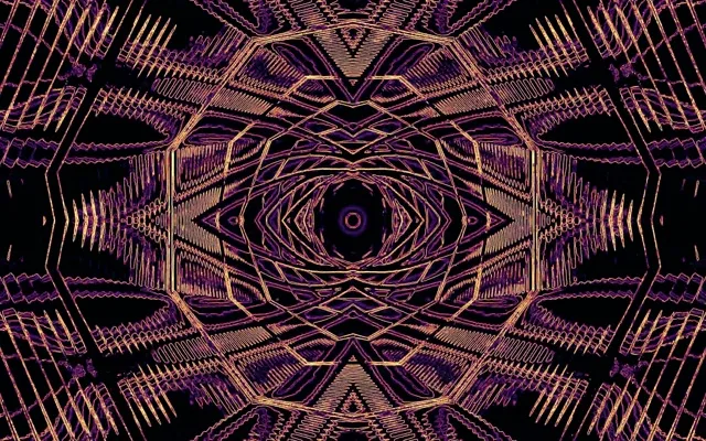 네온 터널 황금 프랙탈 만화경 VJLoops 16:10 MacBook 60fps 화면보호기