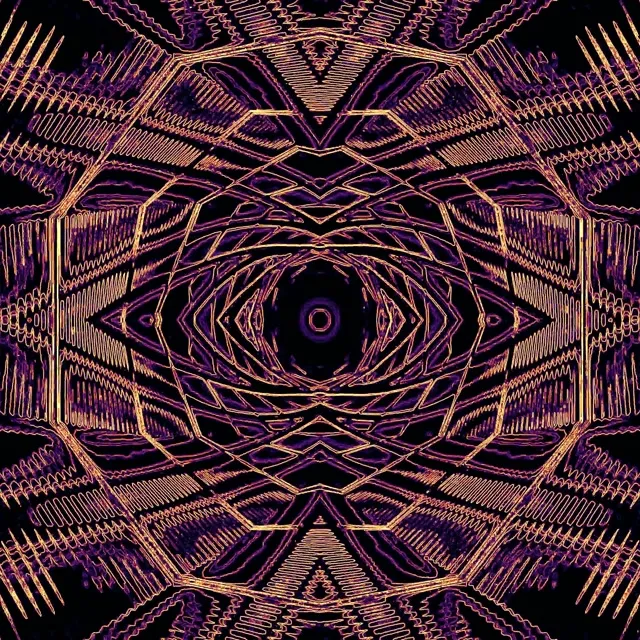 Neon Tünel Altın Mandala Girdap | VJ Loop | 1:1 Kare 60fps Ekran Koruyucu