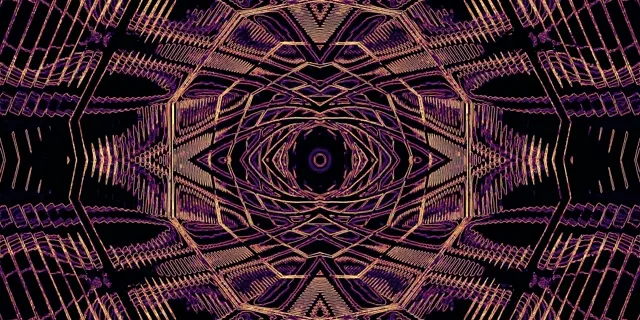 Túnel Neón Fractal Caleidoscopio 2:1 Univisium 60fps Salvapantallas Vj Loop