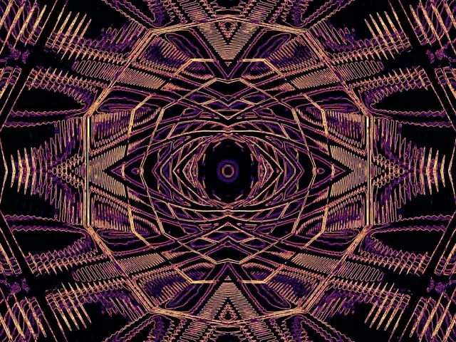 Neon Tunel Kaleidoskop Mandala VJ Loop 4:3 Classic 60fps Čuvar Ekrana
