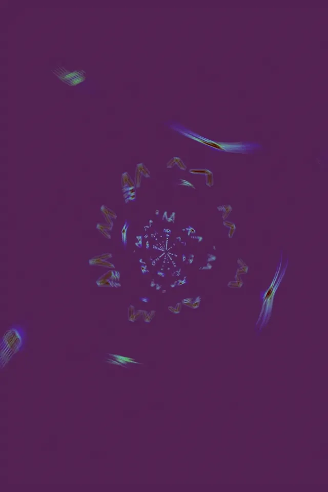 Neon Tunnel Lila Zigzag Kaleidoscope 2:3 Photo Portrait 60fps Screensaver Vj Loop