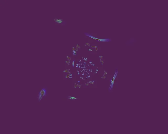 Neon Tunela Kaleidoskopio Eztanda VJ Begizta 5:4 Industriala 60fps Pantaila-babeslea