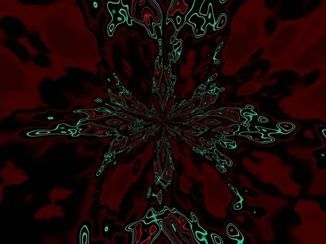 Neon Tunnel Fraktal Blomstring 4:3 Classic 60fps Skjermsparer Vj Loop