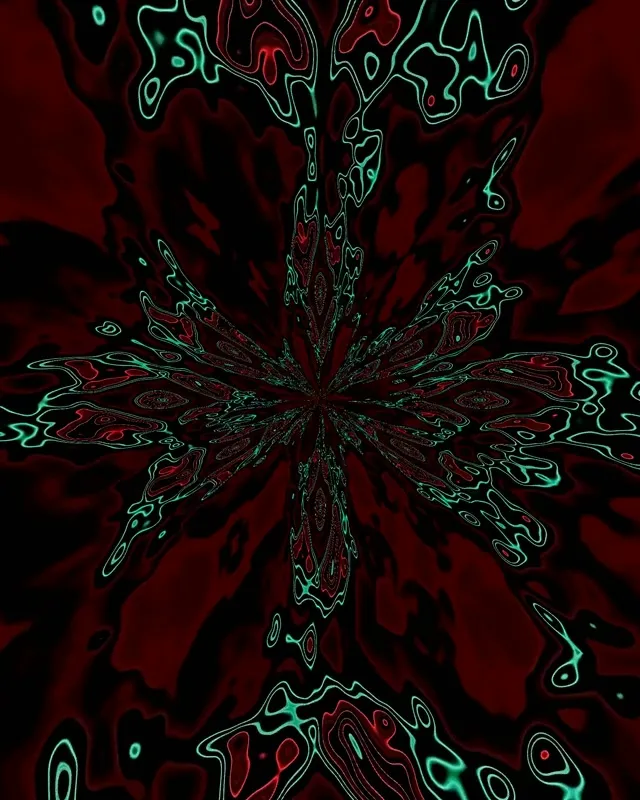 नियॉन टनल फ्रैक्टल ब्लूम 60fps VJ Loop 4:5 इंस्टाग्राम स्क्रीनसेवर