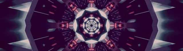 Neon Tunnel Lila Kaleidoskop Bildschirmschoner 32:9 Super Ultrawide 60fps VJ Loop