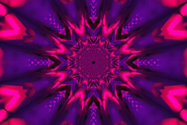 Неоновый Туннель Фрактальный Калейдоскоп Взрыв VJLoops 3:2 Surface 60fps Заставка