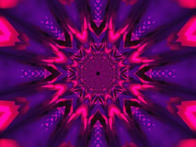 Túnel de Neon Explosão Estrela Fractal VJ Loop 4:3 Clássico 60fps Protetor de Tela