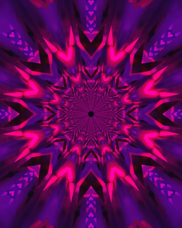 Неонова Тунель Фрактальний Калейдоскоп Спалах VJ Loop 4:5 Instagram 60fps Заставка