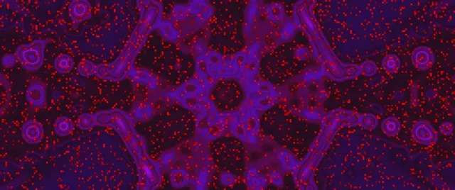 नीयन टनल बैंगनी लाल फ्रैक्टल कैलाइडोस्कोप VJ Loop 2.39:1 सिनेमास्कोप 60fps स्क्रीनसेवर