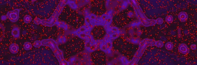 Neonski Predor Vijolična Rdeča Fraktalna Mreža 3:1 Trojno Širok 60fps Ohranjevalnik Zaslona VJLoops