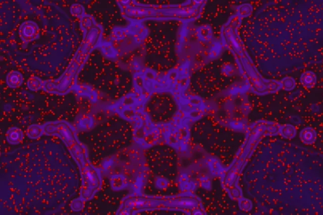 Neon Tunnel Lilla Rød Piksell Labyrint Vj Loop 3:2 Surface 60fps Skjermbeskytter