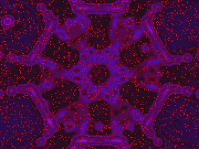 Neon Tünel Mor Kırmızı Blob VJ Loop 4:3 Klasik 60fps Ekran Koruyucu