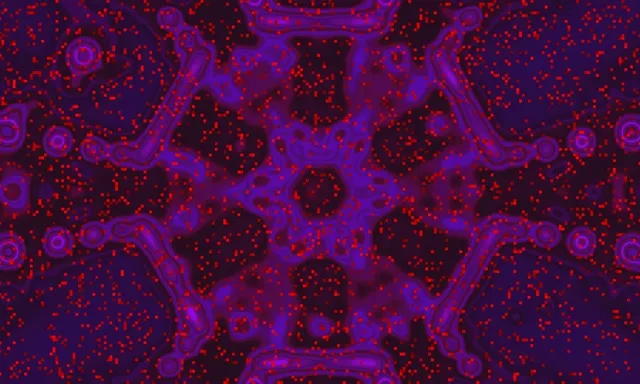 Neonski Predor Vijolična Rdeča Fraktalna Kaplja VJLoops 60fps 5:3 Širok Ohranjevalnik Zaslona