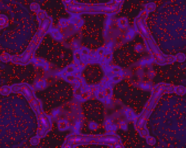 Neon Tunela More Gorria Fraktala Kaleidoskopioa Vj Loop 5:4 industrial 60fps pantaila-babeslekua