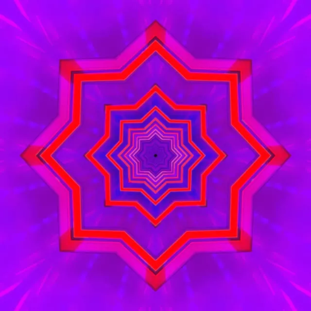 Neon тунел 8-лъчева звезда вихър 1:1 квадрат 60fps екранна защита VJ Loop