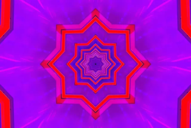 تونل نئون ستاره 8 نقطه گردباد VJ Loop 3:2 Surface 60fps محافظ صفحه