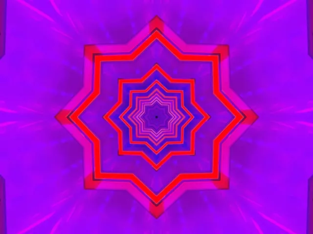 霓虹隧道星型渦流 4:3 經典 60fps 螢幕保護程式 VJ Loop