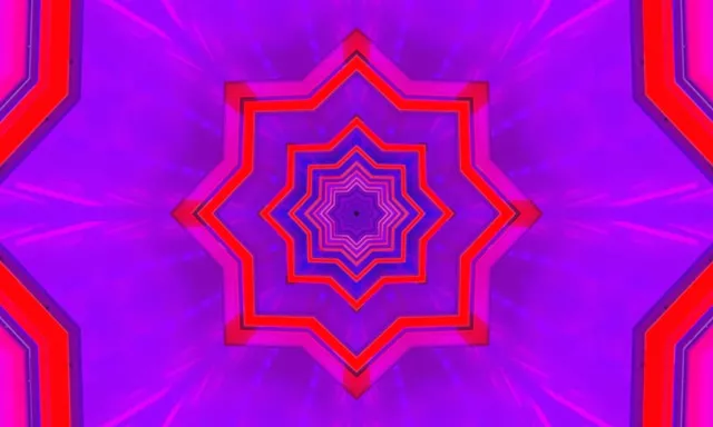 नियोन टनल स्टार वॉर्टेक्स 5:3 Wide 60fps स्क्रीनसेवर Vj Loop