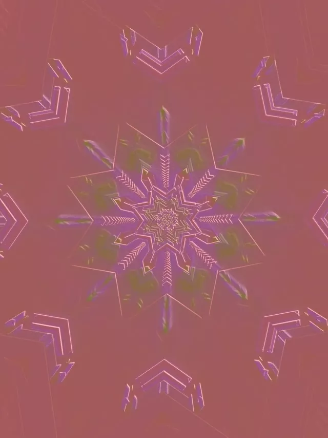 อุโมงค์นีออน เกล็ดหิมะม่วง Screensaver 3:4 iPad Portrait 60fps VJLoops