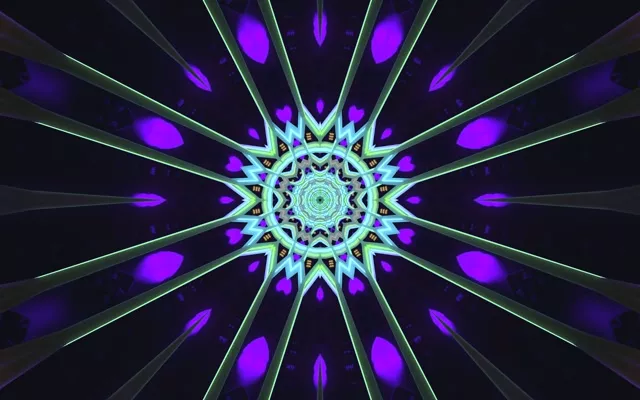 تونل نئون ستاره بنفش محافظ صفحه 60fps 16:10 MacBook VJ Loop