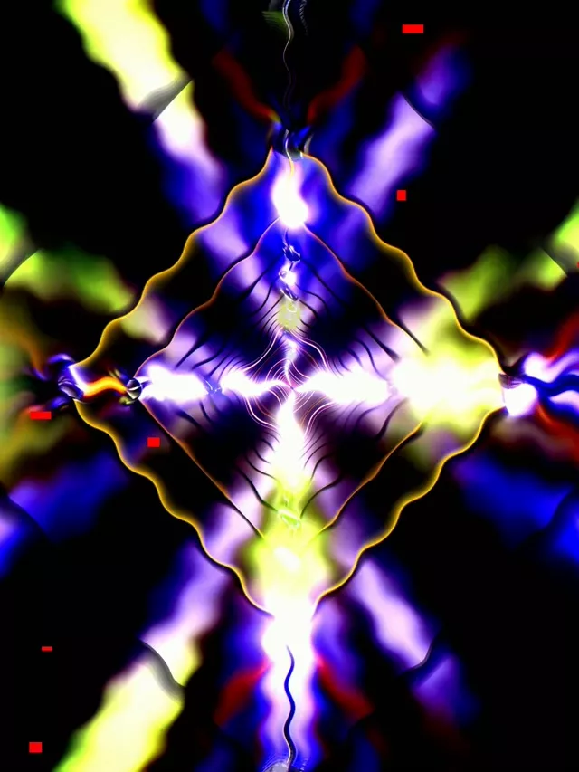 อุโมงค์นีออน ม่วงเหลือง Screensaver 3:4 iPad Portrait 60fps VJLoops