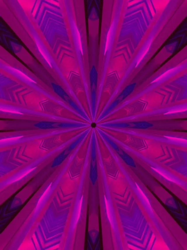 Neon Tunnel Radial Chevron Burst 3:4 iPad Portrait 60fps VJLoops Screensaver