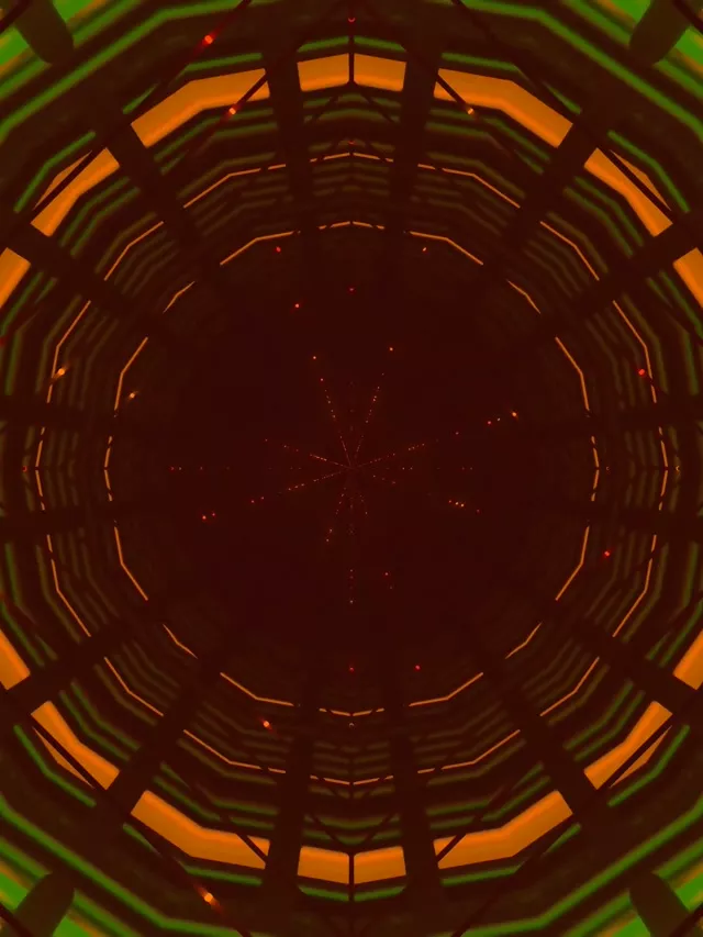 Neon Tunnel Radial Grid Vortex Vj Loop 3:4 iPad Portrait 60fps Screensaver