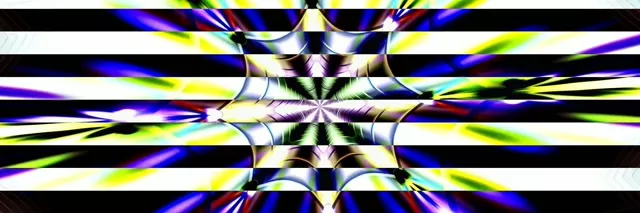 Neon Tunnel Radiant Kaleidoscope Burst 3:1 Triple Wide 60fps VJLoops Screensaver