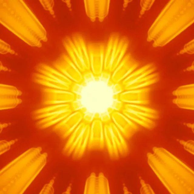 Neon Tunnel Radiant Starburst VJ Loop 1:1 Square 60fps Screensaver