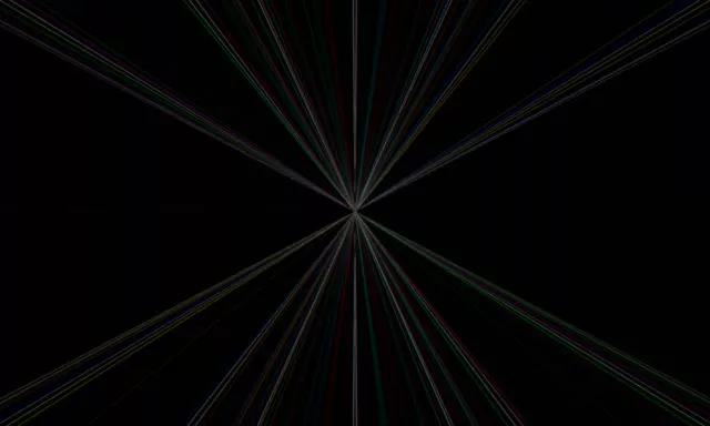 Neon Tunnel Radiating Lines Vortex 5:3 Wide 60fps Screensaver Loop