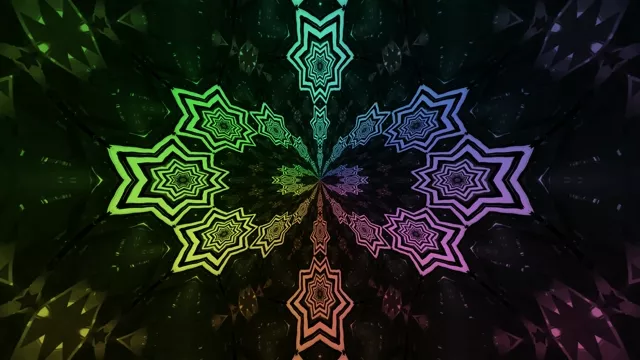 Tollán Neon Réalta Tuar Ceatha Spárálaí Scáileáin 4K UHD 60fps Lúb VJ