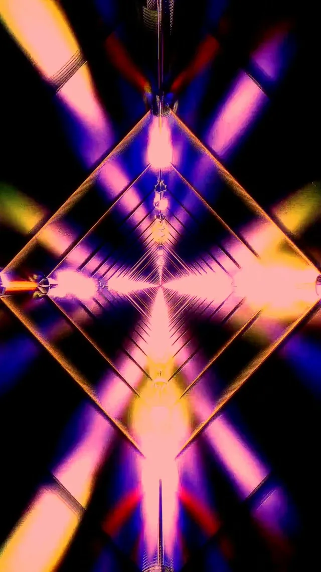 Neon Tunnel Rays | Vertical 60fps Futuristic VJ Screensaver