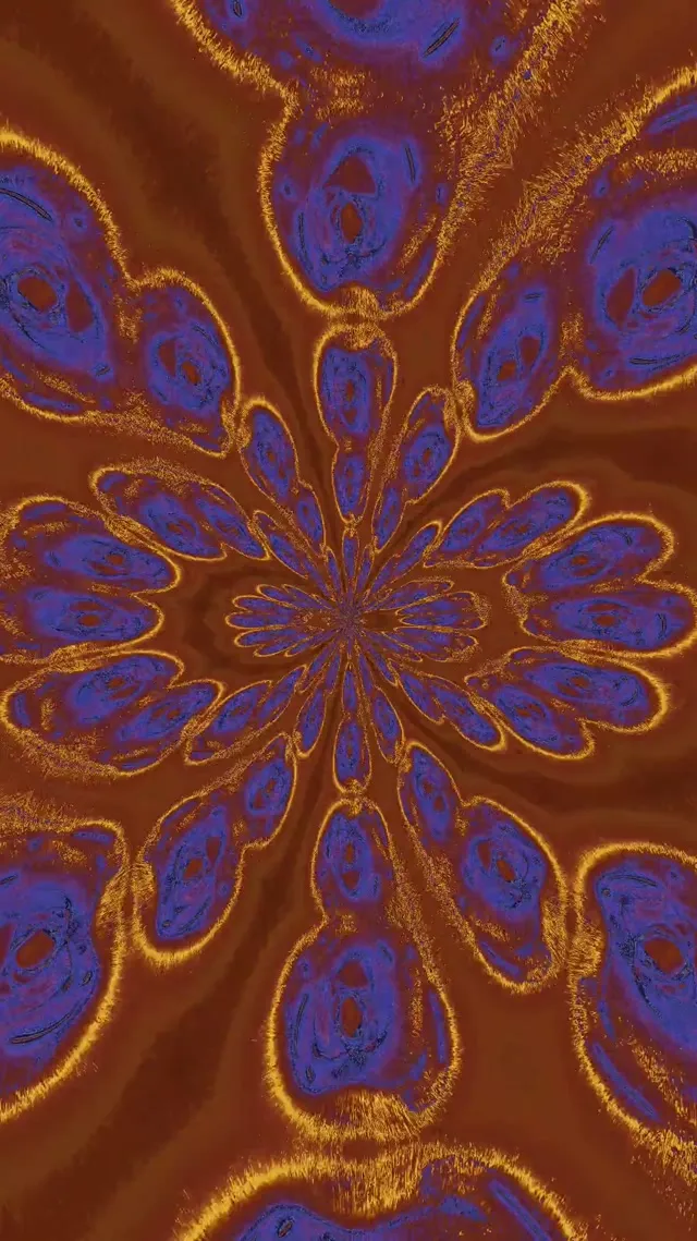 Neon tunel kvetové oko výbuch VJLoops 9:16 Reels 60fps šetrič obrazovky